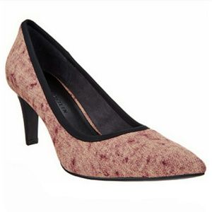 Lori Goldstein GORGEOUS NWOT Acid Denim Sz6.5 Heel